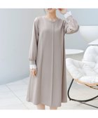 【ティアクラッセ/Tiaclasse】のコットンレースドッキングカットソーワンピース グレージュ|ID: prp329100004805038 ipo3291000000034864040