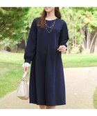 【ティアクラッセ/Tiaclasse】のコットンレースドッキングカットソーワンピース ネイビー|ID: prp329100004805038 ipo3291000000034864041