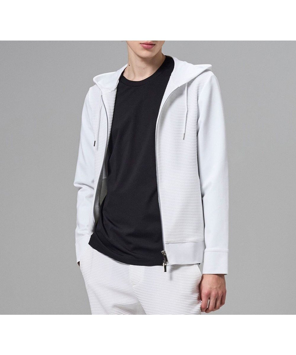 【ジョゼフ オム/JOSEPH HOMME / MEN】の【オリジナル素材 】ライトタックジャージー ジップアップフーディー 人気、トレンドファッション・服の通販 founy(ファニー) 　ファッション　Fashion　メンズファッション　Fashion for Men　トップス・カットソー　Cut & Sew Tops　パーカー・フーディー / カジュアルコーデ　Hoodies & Parkas　アンサンブル　Ensemble Set　春　Spring　コンビ　Combo, Combination Style　シンプル　Simple, Minimal　スポーティ　Sporty, Casual Athletic　セットアップ　Set-Up, Coordinated Outfit　定番　Standard, Basic Item　パーカー　Hoodie, Parka　フロント　Front, Front Design　ベーシック　Basic, Essential　S/S・春夏　SS, Spring/Summer, Warm Season　夏　Summer　 other-1|ID: prp329100004806225 ipo3291000000034875970
