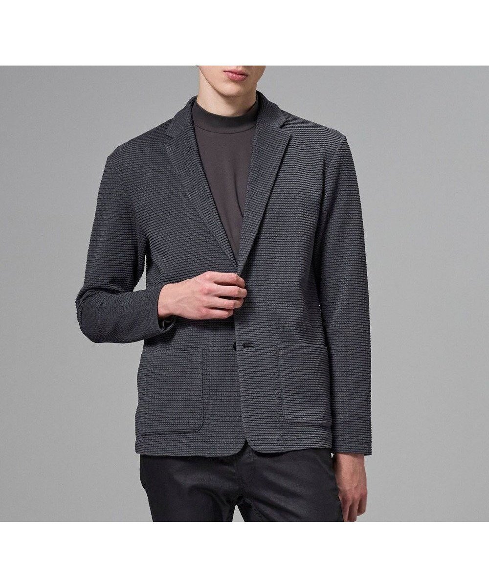 【ジョゼフ オム/JOSEPH HOMME / MEN】の【オリジナル素材】ライトタックジャージー カットソージャケット インテリア・キッズ・メンズ・レディースファッション・服の通販 founy(ファニー) 　ファッション　Fashion　メンズファッション　Fashion for Men　アウター　Men's Coats Outerwear　テーラードジャケット　Tailored Jackets & Blazers　アンサンブル　Ensemble Set　春　Spring　シンプル　Simple, Minimal　ジャケット　Jacket, Outerwear　スリム　Slim, Slim Fit　セットアップ　Set-Up, Coordinated Outfit　定番　Standard, Basic Item　パッチ　Patch, Appliqué　ベーシック　Basic, Essential　ポケット　Pocket, Pocket Detail　S/S・春夏　SS, Spring/Summer, Warm Season　夏　Summer　グレー系|ID: prp329100004806226 ipo3291000000034875977
