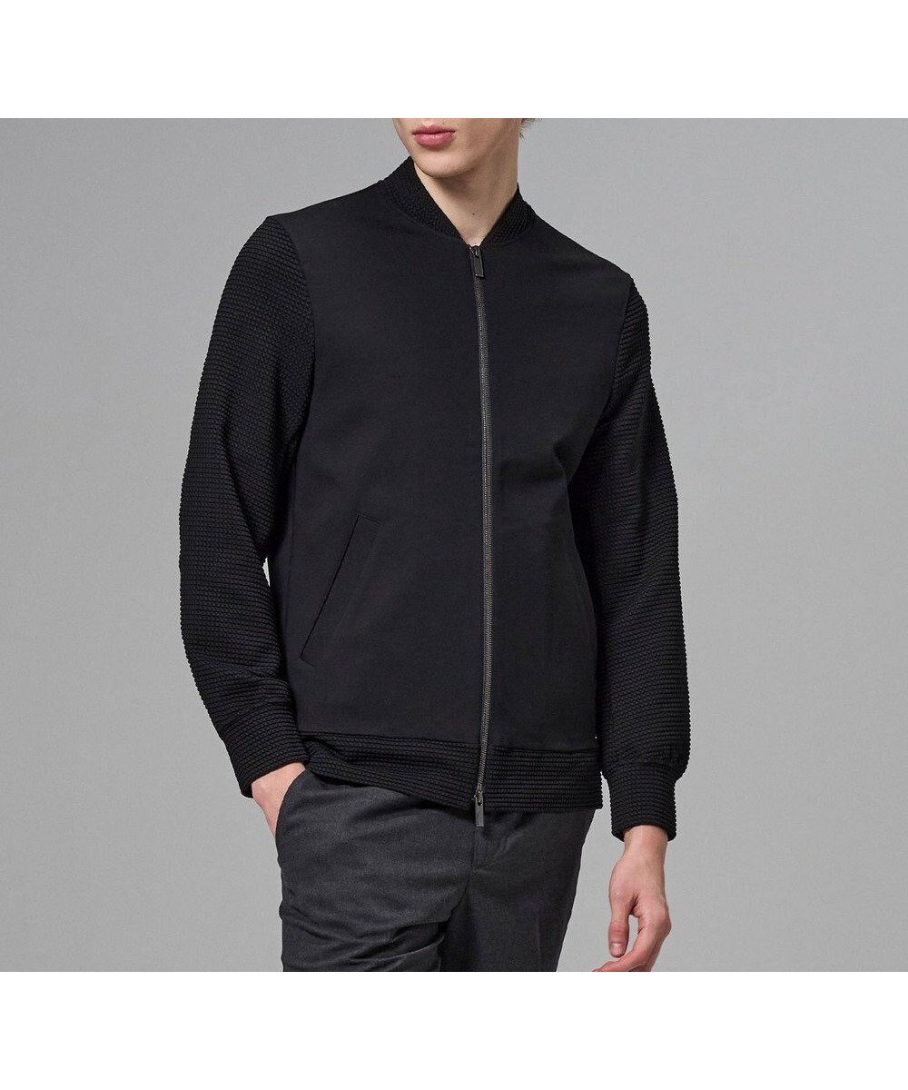 【ジョゼフ オム/JOSEPH HOMME / MEN】の【オリジナル素材】ライトタックジャージー ジップアップブルゾン インテリア・キッズ・メンズ・レディースファッション・服の通販 founy(ファニー) 　ファッション　Fashion　メンズファッション　Fashion for Men　アウター　Men's Coats Outerwear　ブルゾンジャケット / カジュアルアウター　Bomber Jackets & Blousons　アンサンブル　Ensemble Set　春　Spring　コンビ　Combo, Combination Style　シンプル　Simple, Minimal　ジップ　Zip, Zipper　ジャケット　Jacket, Outerwear　セットアップ　Set-Up, Coordinated Outfit　定番　Standard, Basic Item　フロント　Front, Front Design　ブルゾン　Blouson, Bomber Jacket　S/S・春夏　SS, Spring/Summer, Warm Season　夏　Summer　ブラック系|ID: prp329100004806228 ipo3291000000034875987