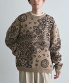 【クラフトスタンダードブティック/CRAFT STANDARD BOUTIQUE / MEN】のペイズリー柄ニットプルオーバー Gray Beige|ID: prp329100004806231 ipo3291000000034876000