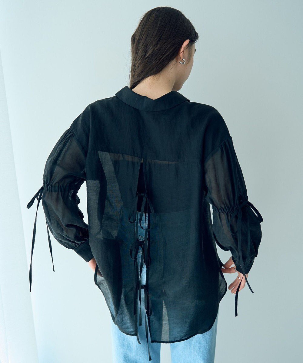 【イェッカ ヴェッカ/YECCA VECCA】のバックリボンシアーシャツ 人気、トレンドファッション・服の通販 founy(ファニー) ファッション Fashion レディースファッション Fashion for Women トップス・カットソー Cut & Sew Tops シャツ・ブラウス・オフィスカジュアル Elegant Blouses & Button-Ups ギャザー Gathered, Ruffled シアー Sheer, See-Through スリット Slit, Slit Detail ポケット Pocket, Pocket Detail リボン Ribbon, Bow 夏 Summer 春 Spring S/S・春夏 SS, Spring/Summer, Warm Season other-1|ID: prp329100004806237 ipo3291000000034876011