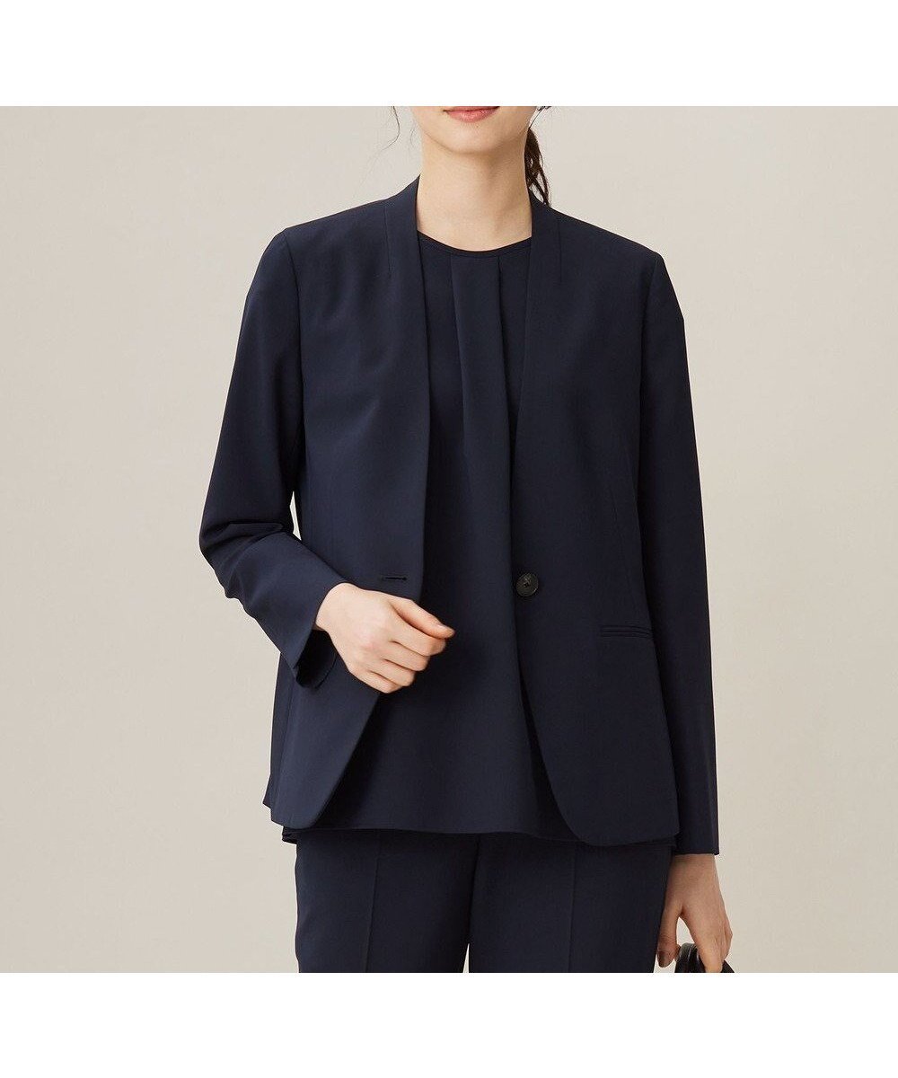 【自由区/JIYU-KU】の【セットアップ対応・UVカット・接触冷感・洗える】ライトストレッチノーカラー ジャケット 人気、トレンドファッション・服の通販 founy(ファニー) ファッション Fashion レディースファッション Fashion for Women アウター Coat / Outerwear Collection レディースジャケット・軽アウター Jackets ノーカラージャケット / シンプル上品コーデ Collarless Jackets おすすめ Recommended / Our Picks ウォッシャブル Machine Washable ジャケット Jacket, Outerwear ストレッチ Stretch, Stretchy Fabric セットアップ Set-Up, Coordinated Outfit ベーシック Basic, Essential 夏 Summer 春 Spring S/S・春夏 SS, Spring/Summer, Warm Season 洗える Machine Washable other-1|ID: prp329100004806291 ipo3291000000034876481