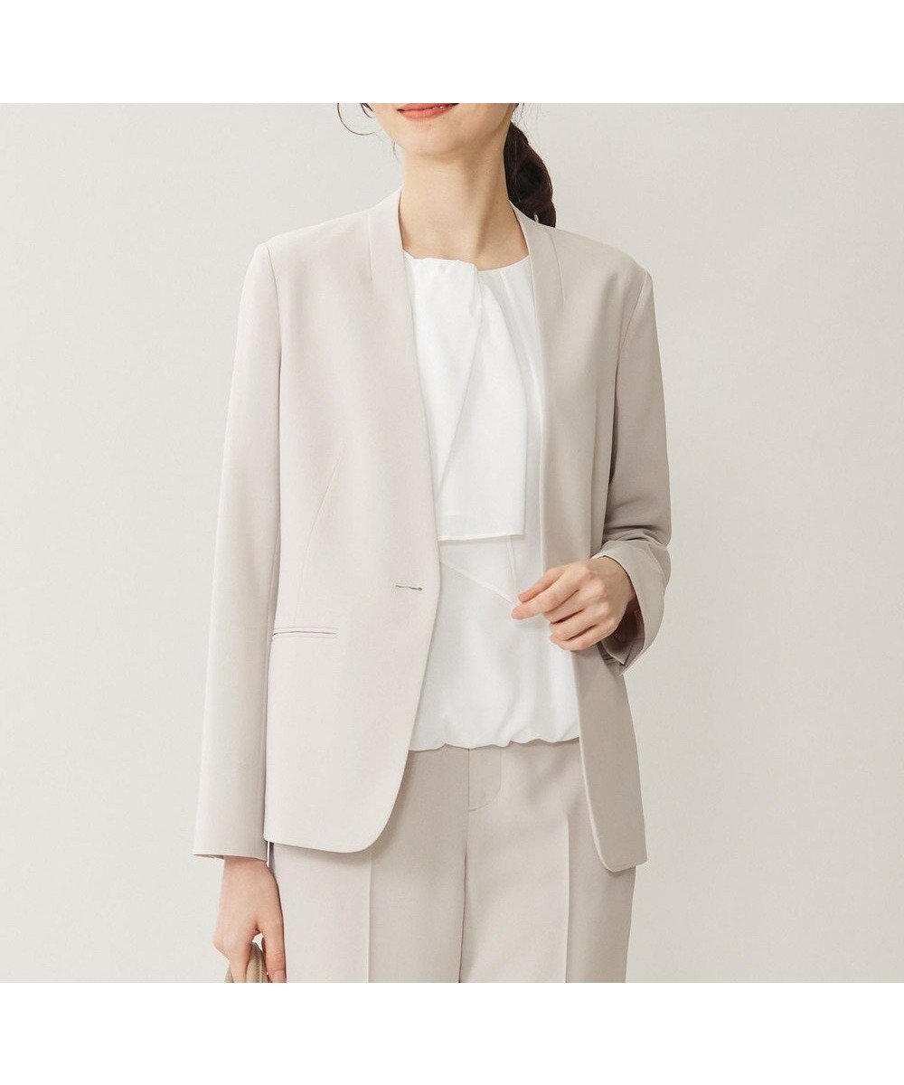 【自由区/JIYU-KU】の【セットアップ対応・UVカット・接触冷感・洗える】ライトストレッチノーカラー ジャケット インテリア・キッズ・メンズ・レディースファッション・服の通販 founy(ファニー) ファッション Fashion レディースファッション Fashion for Women アウター Coat / Outerwear Collection レディースジャケット・軽アウター Jackets ノーカラージャケット / シンプル上品コーデ Collarless Jackets おすすめ Recommended / Our Picks ウォッシャブル Machine Washable ジャケット Jacket, Outerwear ストレッチ Stretch, Stretchy Fabric セットアップ Set-Up, Coordinated Outfit ベーシック Basic, Essential 夏 Summer 春 Spring S/S・春夏 SS, Spring/Summer, Warm Season 洗える Machine Washable ベージュ|ID: prp329100004806291 ipo3291000000034876484