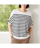 【自由区/JIYU-KU】の【WEB限定カラーあり・接触冷感・UVカット】クレープストレッチドルマン ニット 人気、トレンドファッション・服の通販 founy(ファニー) ファッション Fashion レディースファッション Fashion for Women トップス・カットソー Cut & Sew Tops ニット Knit Tops & Sweaters エレガント 上品 Elegant シンプル Simple, Minimal ストレッチ Stretch, Stretchy Fabric セーター Sweater, Knitwear ドレープ Drape, Draping Fabric ボトム Bottoms, Lower Wear ボーダー Border, Stripe リラックス Relax, Relaxed Fit 夏 Summer 春 Spring S/S・春夏 SS, Spring/Summer, Warm Season thumbnail [WEB限定]オフ×ブラックボーダー|ID: prp329100004806306 ipo3291000000034876543