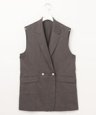 【自由区/JIYU-KU】の【セットアップ対応・洗える】リネンビスコースストレッチ ジレ スレート|ID: prp329100004806315 ipo3291000000034876581