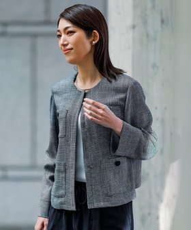 【自由区/JIYU-KU】 【洗える】ライトカラミノーカラー ジャケット人気、トレンドファッション・服の通販 founy(ファニー) ファッション Fashion レディースファッション Fashion for Women アウター Coat / Outerwear Collection レディースジャケット・軽アウター Jackets ノーカラージャケット / シンプル上品コーデ Collarless Jackets おすすめ Recommended / Our Picks カーディガン Cardigan, Knitwear ジャケット Jacket, Outerwear トレンド Trend, Trending Now パッチ Patch, Appliqué ポケット Pocket, Pocket Detail メッシュ Mesh, Net Fabric 夏 Summer 春 Spring S/S・春夏 SS, Spring/Summer, Warm Season 洗える Machine Washable |ID:prp329100004806331