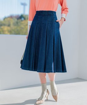 【組曲/KUMIKYOKU】 ライトデニム プリーツスカート人気、トレンドファッション・服の通販 founy(ファニー) ファッション Fashion レディースファッション Fashion for Women スカート Skirts デニムスカート・カジュアルスカート Denim Skirts プリーツスカート / 上品フェミニンスタイル Pleated Skirts クラシカル Classical, Vintage-Inspired ストレッチ Stretch, Stretchy Fabric スリット Slit, Slit Detail デニム Denim, Jeans Material フレア Flare, Flared プリーツ Pleats, Pleated モダン Modern, Contemporary ランダム Random, Irregular エレガント 上品 Elegant 夏 Summer S/S・春夏 SS, Spring/Summer, Warm Season A/W・秋冬 Autumn/Winter |ID:prp329100004806334