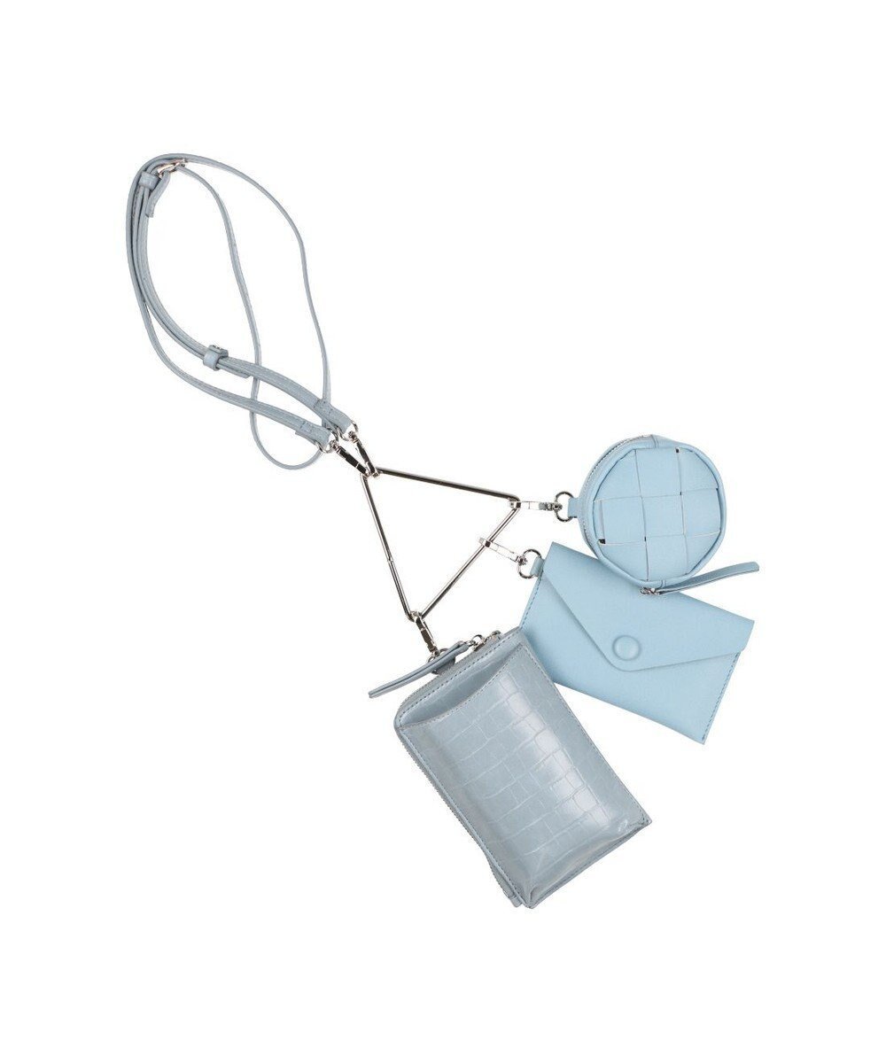 【ラ バガジェリー/LA BAGAGERIE】の【MONICA】トライアングルマルチショルダーバッグ インテリア・キッズ・メンズ・レディースファッション・服の通販 founy(ファニー) ファッション Fashion レディースファッション Fashion for Women バッグ Bags アクセサリー Fashion Accessories スマート Smart, Elegant ポケット Pocket, Pocket Detail ポーチ Pouch, Small Case メッシュ Mesh, Net Fabric ラップ Wrap, Wrap Design ブルー|ID: prp329100004806344 ipo3291000000034876908