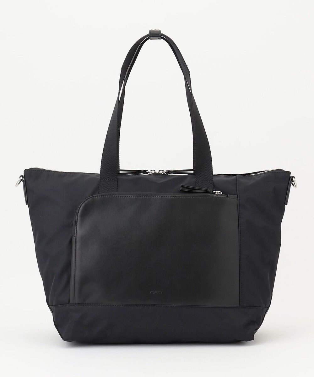 【イザック/Y'SACCS】のナイロン×リサイクルレザー コンビマルチトート インテリア・キッズ・メンズ・レディースファッション・服の通販 founy(ファニー) ファッション Fashion レディースファッション Fashion for Women バッグ Bags スクエア Square, Square Shape スマート Smart, Elegant トラベル Travel, Travel Gear バランス Balance, Style Balance フロント Front, Front Design ポケット Pocket, Pocket Detail ブラック|ID: prp329100004806350 ipo3291000000034876991