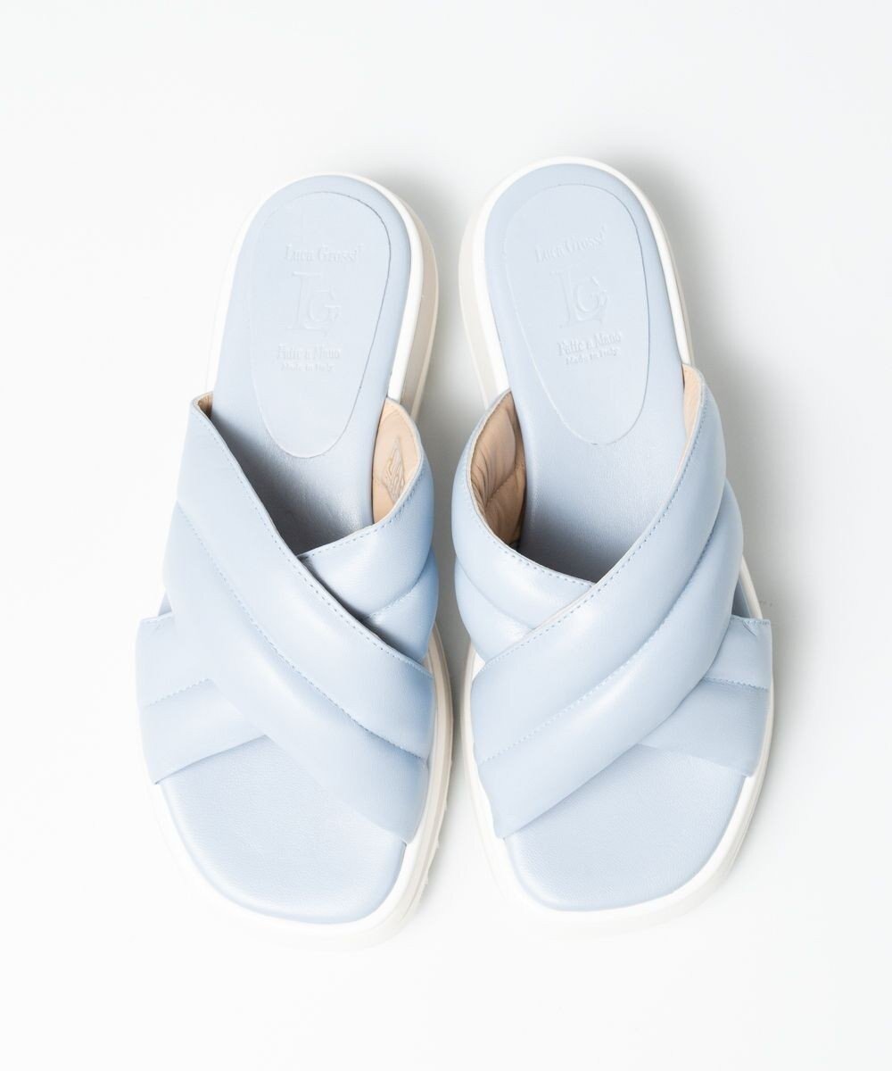 【ボントレ/BONTRE】の【LucaGrossi/ルカグロッシ】厚底パフィーサンダル インテリア・キッズ・メンズ・レディースファッション・服の通販 founy(ファニー) 　ファッション　Fashion　レディースファッション　Fashion for Women　イタリア　Italy　クッション　Cushion, Throw Pillow　サンダル　Sandals, Summer Shoes　トレンド　Trend, Trending Now　フィット　Fit, Slim Fit　エレガント 上品　Elegant　人気　Popular, Best Seller　今季　This Season, Current Season　厚底　Platform Shoes　夏　Summer　春　Spring　S/S・春夏　SS, Spring/Summer, Warm Season　ライトブルー|ID: prp329100004806411 ipo3291000000034877701