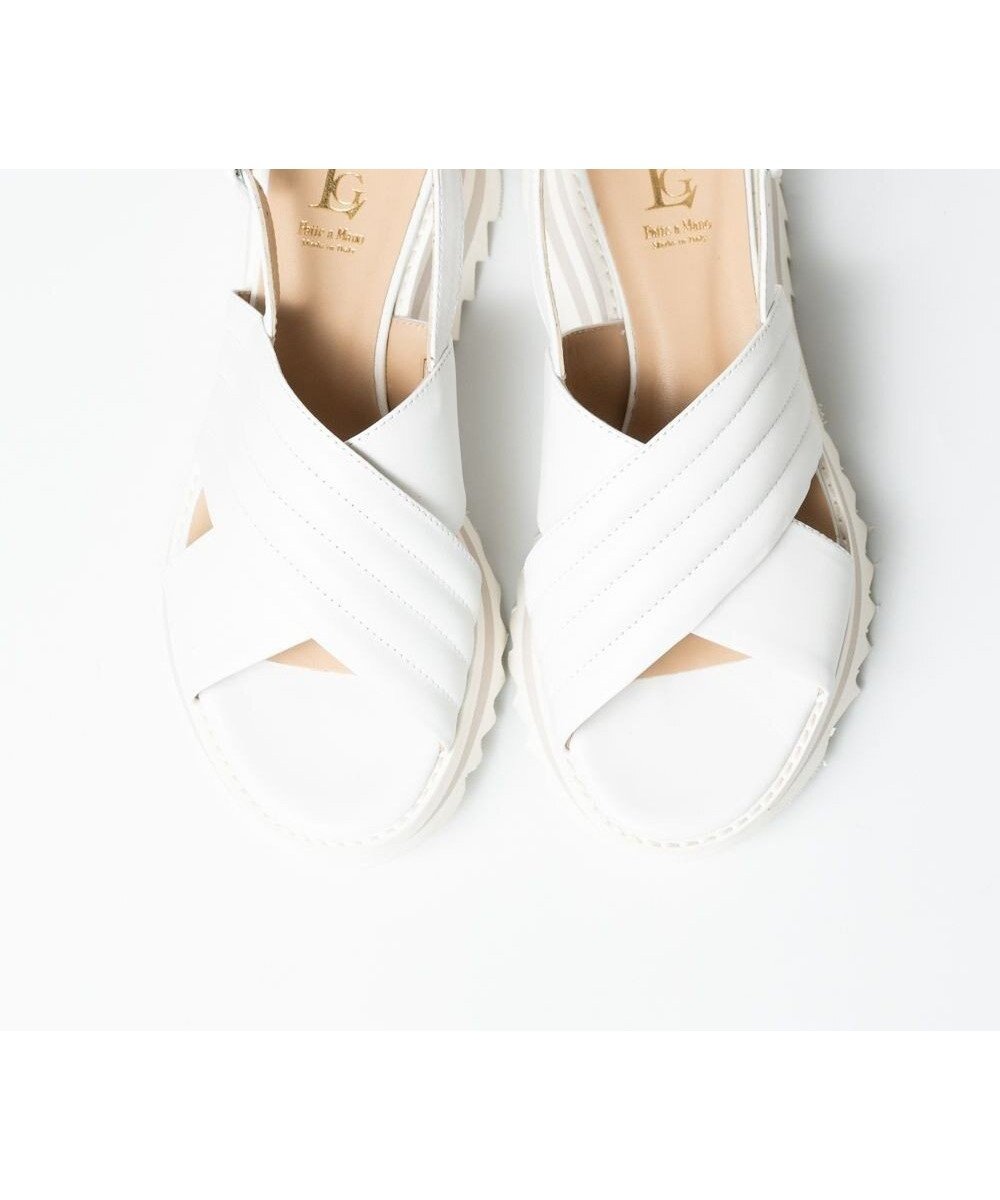 【ボントレ/BONTRE】の【LucaGrossi/ルカグロッシ】厚底クロスベルトストラップサンダル インテリア・キッズ・メンズ・レディースファッション・服の通販 founy(ファニー) 　ファッション　Fashion　レディースファッション　Fashion for Women　ベルト&ウエストマーク　Belts & Waist Accessories　イタリア　Italy　クッション　Cushion, Throw Pillow　サンダル　Sandals, Summer Shoes　スタイリッシュ　Stylish, Fashionable　フィット　Fit, Slim Fit　ラップ　Wrap, Wrap Design　エレガント 上品　Elegant　厚底　Platform Shoes　夏　Summer　春　Spring　S/S・春夏　SS, Spring/Summer, Warm Season　ホワイト|ID: prp329100004806416 ipo3291000000034877754