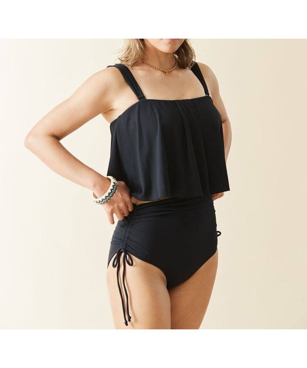 【三愛水着楽園/San-ai Resort】のワンピ見えハイウエストビキニ 9M・11L 【San-ai Resort(サンアイリゾート)】 インテリア・キッズ・メンズ・レディースファッション・服の通販 founy(ファニー) ファッション Fashion レディースファッション Fashion for Women 水着 Swimwear レディース水着・ビーチウェア Swimwear & Beachwear ギャザー Gathered, Ruffled ショーツ Shorts, Short Pants ストレッチ Stretch, Stretchy Fabric セパレート Separate, Two-Piece フレア Flare, Flared ラップ Wrap, Wrap Design リラックス Relax, Relaxed Fit 夏 Summer S/S・春夏 SS, Spring/Summer, Warm Season 水着 Swimsuit, Swimwear A/W・秋冬 Autumn/Winter ブラック|ID: prp329100004807584 ipo3291000000034887316