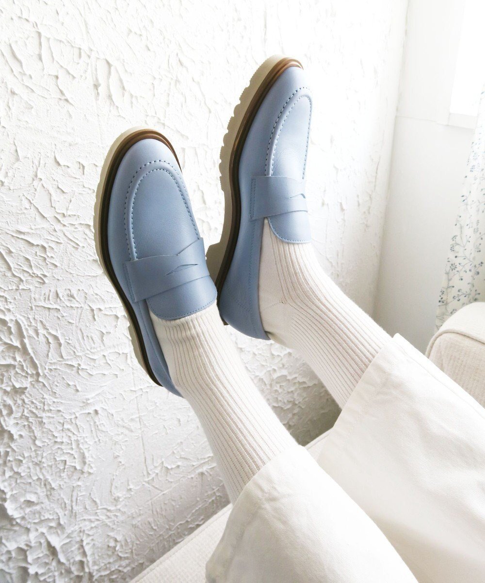 【ボントレ/BONTRE】の【BONTRE/ボントレ】タンクソールコインローファー インテリア・キッズ・メンズ・レディースファッション・服の通販 founy(ファニー) ファッション Fashion レディースファッション Fashion for Women シューズ Shoes, Footwear トレンド Trend, Trending Now 夏 Summer 春 Spring S/S・春夏 SS, Spring/Summer, Warm Season 軽量 Lightweight, Ultra Light ライトブルー|ID: prp329100004807603 ipo3291000000034887396