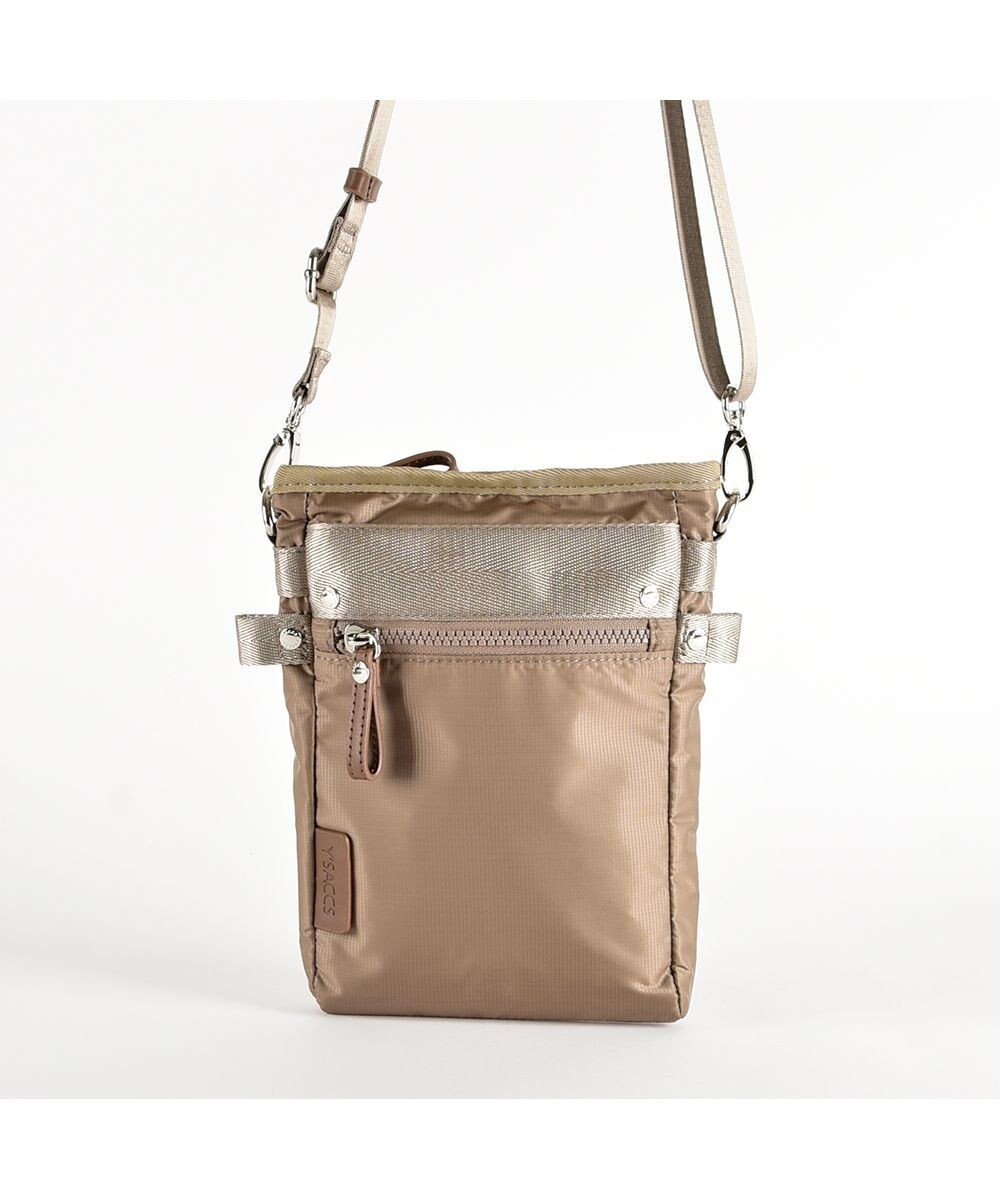 【イザック/Y'SACCS】のテープデザインポシェット インテリア・キッズ・メンズ・レディースファッション・服の通販 founy(ファニー) ファッション Fashion レディースファッション Fashion for Women コンパクト Compact, Small Size 軽量 Lightweight, Ultra Light スマート Smart, Elegant タフタ Taffeta, Structured Fabric トラベル Travel, Travel Gear フォルム Silhouette, Form ポケット Pocket, Pocket Detail 旅行 Travel ビジネス 仕事 通勤 Business / Work / Commuting ベージュ|ID: prp329100004807607 ipo3291000000034887417