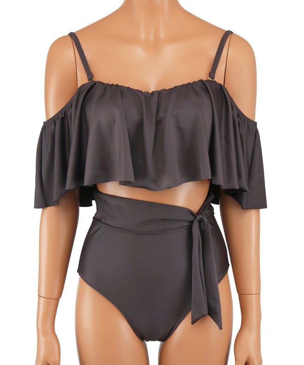 【三愛水着楽園/San-ai Resort】のグラマラスフィット ワイヤーブラ 9D-M 【San-ai Resort(サンアイリゾート)】 インテリア・キッズ・メンズ・レディースファッション・服の通販 founy(ファニー) 　ファッション　Fashion　レディースファッション　Fashion for Women　水着　Swimwear　レディース水着・ビーチウェア　Swimwear & Beachwear　アシンメトリー　Asymmetrical Style　ショーツ　Shorts, Short Pants　ビキニ　Bikini, Two-Piece Swimsuit　フリル　Frill, Ruffle　リボン　Ribbon, Bow　ワイヤー　Wire, Wired Bra　夏　Summer　定番　Standard, Basic Item　S/S・春夏　SS, Spring/Summer, Warm Season　水着　Swimsuit, Swimwear　A/W・秋冬　Autumn/Winter　ブラウン|ID: prp329100004807640 ipo3291000000034887667