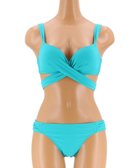 【三愛水着楽園/San-ai Resort】の【San-ai Resort(サンアイリゾート)】ダブルアップクロスビキニ 人気、トレンドファッション・服の通販 founy(ファニー) ファッション Fashion レディースファッション Fashion for Women 水着 Swimwear レディース水着・ビーチウェア Swimwear & Beachwear 夏 Summer 定番 Standard, Basic Item S/S・春夏 SS, Spring/Summer, Warm Season 水着 Swimsuit, Swimwear 無地 Plain, Solid Color A/W・秋冬 Autumn/Winter thumbnail ターコイズ|ID: prp329100004807669 ipo3291000000034887901