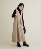 【クラフトスタンダードブティック/CRAFT STANDARD BOUTIQUE】のVネックウェストタックジャンパースカート 人気、トレンドファッション・服の通販 founy(ファニー) ファッション Fashion レディースファッション Fashion for Women スカート Skirts ポケット Pocket, Pocket Detail エレガント 上品 Elegant A/W・秋冬 Autumn/Winter ビジネス 仕事 通勤 Business / Work / Commuting thumbnail Light Beige|ID: prp329100004807679 ipo3291000000034887994