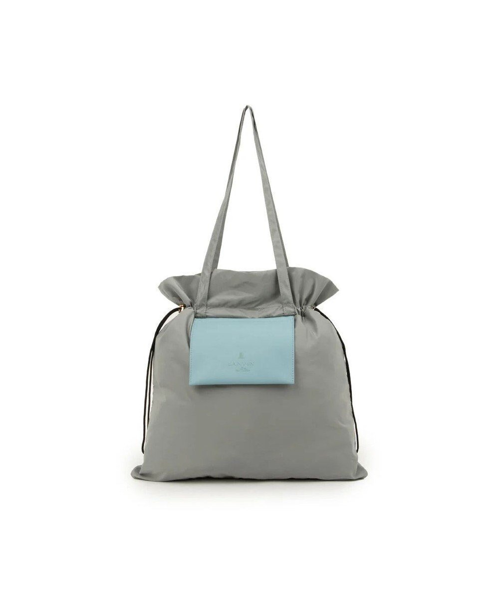 【ランバン オン ブルー/LANVIN en Bleu】のポプリス ポケッタブルバッグ インテリア・キッズ・メンズ・レディースファッション・服の通販 founy(ファニー) 　ファッション　Fashion　レディースファッション　Fashion for Women　バッグ　Bags　コンパクト　Compact, Small Size　ドローストリング　Drawstring, Pull Cord　フロント　Front, Front Design　ポケット　Pocket, Pocket Detail　旅行　Travel　軽量　Lightweight, Ultra Light　ビジネス 仕事 通勤　Business / Work / Commuting　グレー|ID: prp329100004807684 ipo3291000000034888020