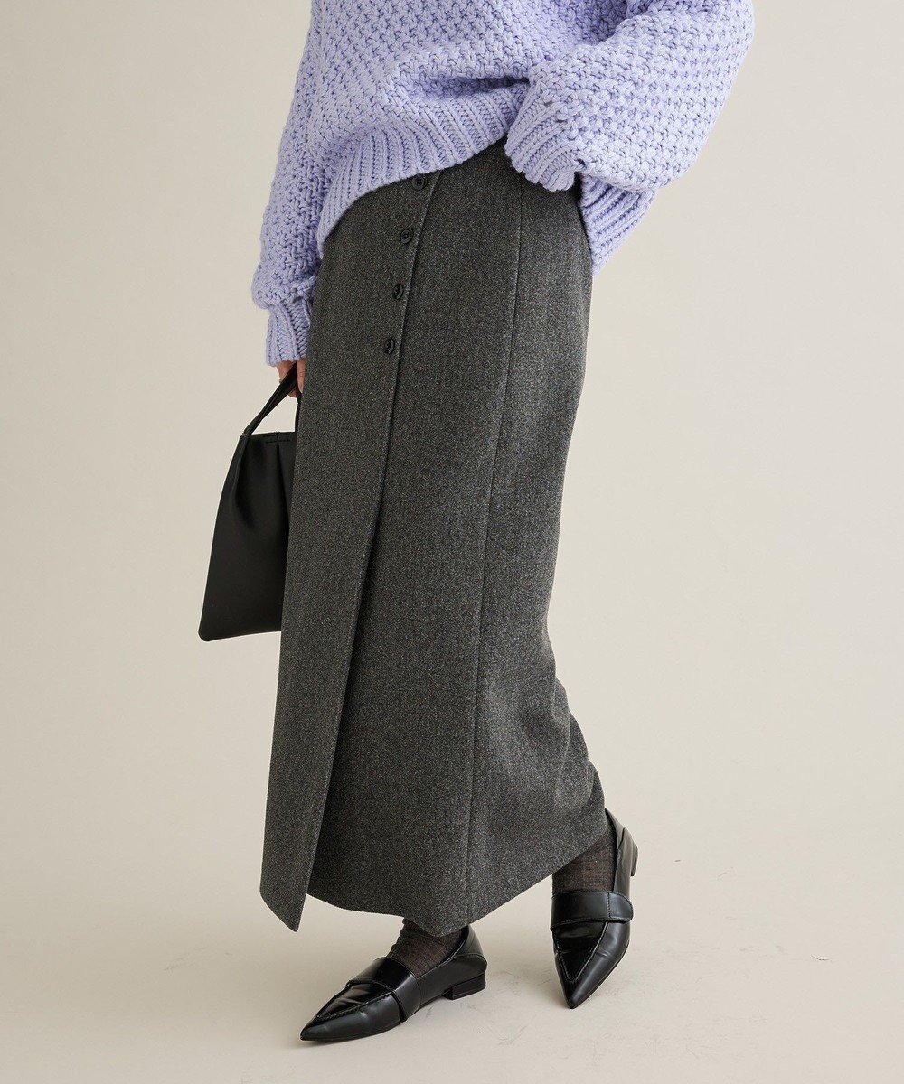 【クラフトスタンダードブティック/CRAFT STANDARD BOUTIQUE】のラップ風Iラインスカート 人気、トレンドファッション・服の通販 founy(ファニー) 　ファッション　Fashion　レディースファッション　Fashion for Women　スカート　Skirts　フィット　Fit, Slim Fit　ポケット　Pocket, Pocket Detail　ラップ　Wrap, Wrap Design　エレガント 上品　Elegant　A/W・秋冬　Autumn/Winter　 other-1|ID: prp329100004807685 ipo3291000000034888024