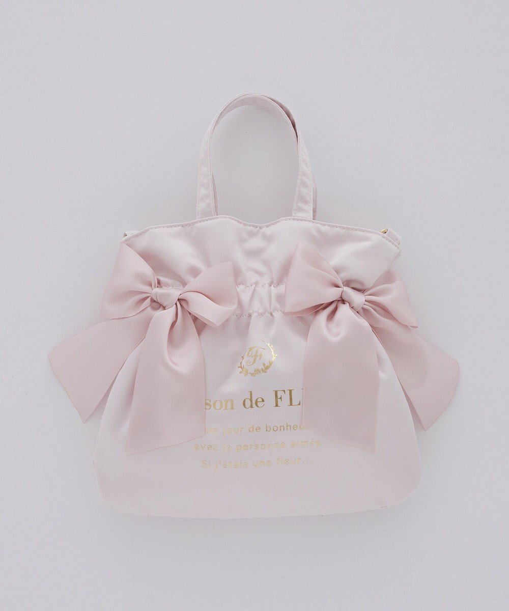 【メゾンドフルール/Maison de FLEUR】のクリアダブルリボン2Wayトート インテリア・キッズ・メンズ・レディースファッション・服の通販 founy(ファニー) ファッション Fashion レディースファッション Fashion for Women バッグ Bags Pink|ID: prp329100004807695 ipo3291000000034888137