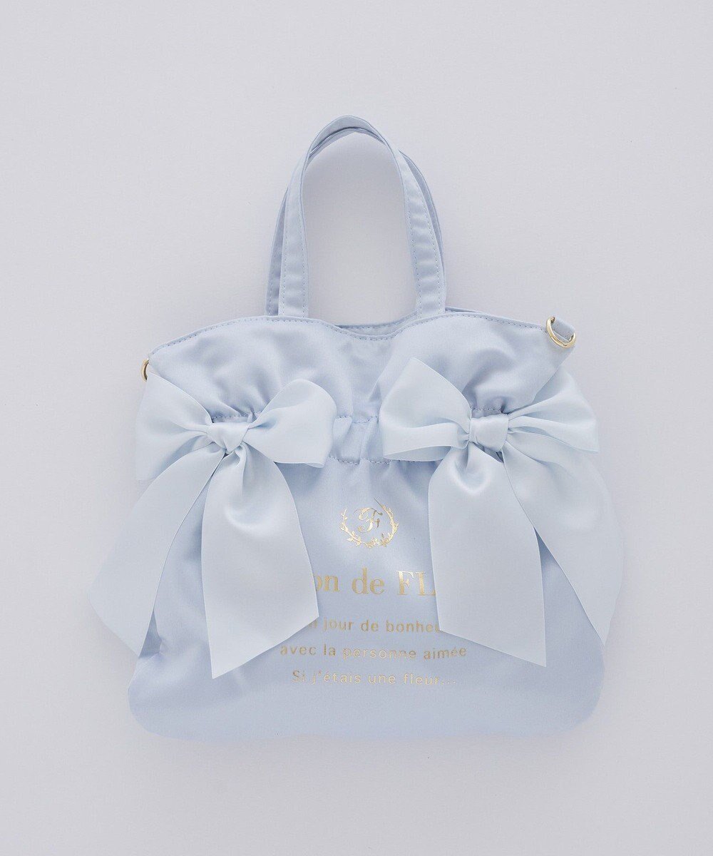 【メゾンドフルール/Maison de FLEUR】のクリアダブルリボン2Wayトート インテリア・キッズ・メンズ・レディースファッション・服の通販 founy(ファニー) ファッション Fashion レディースファッション Fashion for Women バッグ Bags Blue|ID: prp329100004807695 ipo3291000000034888139
