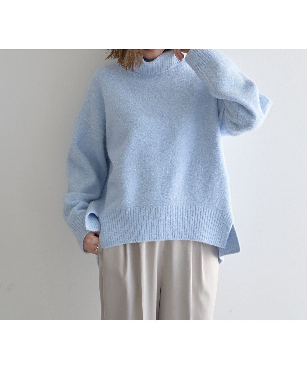 【イェッカ ヴェッカ/YECCA VECCA】のスリットタートルネックニット インテリア・キッズ・メンズ・レディースファッション・服の通販 founy(ファニー) ファッション Fashion レディースファッション Fashion for Women トップス・カットソー Cut & Sew Tops ニット Knit Tops & Sweaters タートルネック・ハイネックトップス Turtlenecks & High-Neck Tops ジャケット Jacket, Outerwear スリット Slit, Slit Detail セーター Sweater, Knitwear タイトスカート Pencil Skirt, Tight Skirt タートルネック Turtleneck, High Neck バランス Balance, Style Balance プリーツ Pleats, Pleated ボトム Bottoms, Lower Wear ポケット Pocket, Pocket Detail ワイド Wide, Wide Fit 冬 Winter / This Winter A/W・秋冬 Autumn/Winter Sax|ID: prp329100004807704 ipo3291000000034888278