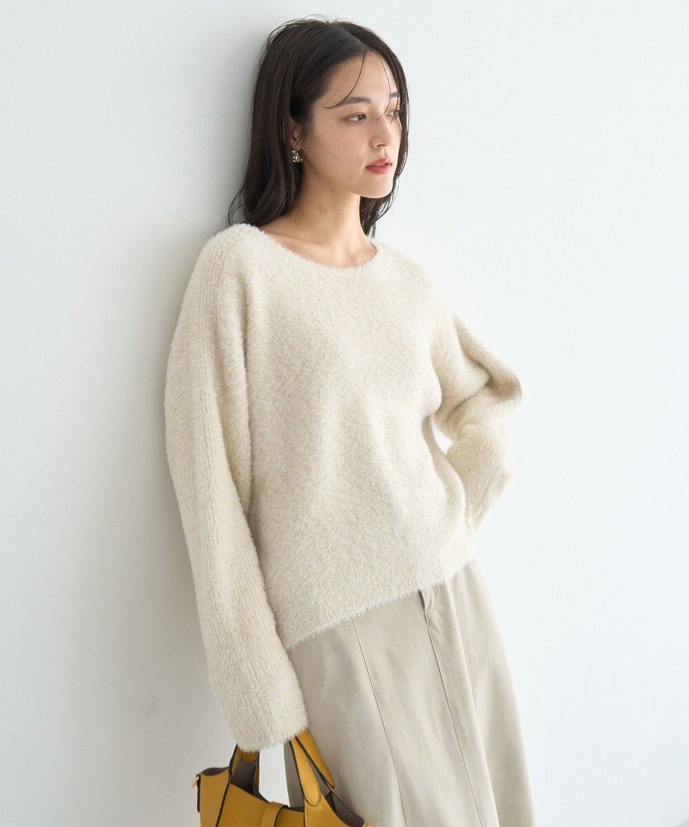 【イェッカ ヴェッカ/YECCA VECCA】のラメシャギードルマンニット インテリア・キッズ・メンズ・レディースファッション・服の通販 founy(ファニー) 　ファッション　Fashion　レディースファッション　Fashion for Women　トップス・カットソー　Cut & Sew Tops　ニット　Knit Tops & Sweaters　シンプル　Simple, Minimal　セーター　Sweater, Knitwear　ポケット　Pocket, Pocket Detail　エレガント 上品　Elegant　A/W・秋冬　Autumn/Winter　Ivory|ID: prp329100004807706 ipo3291000000034888315