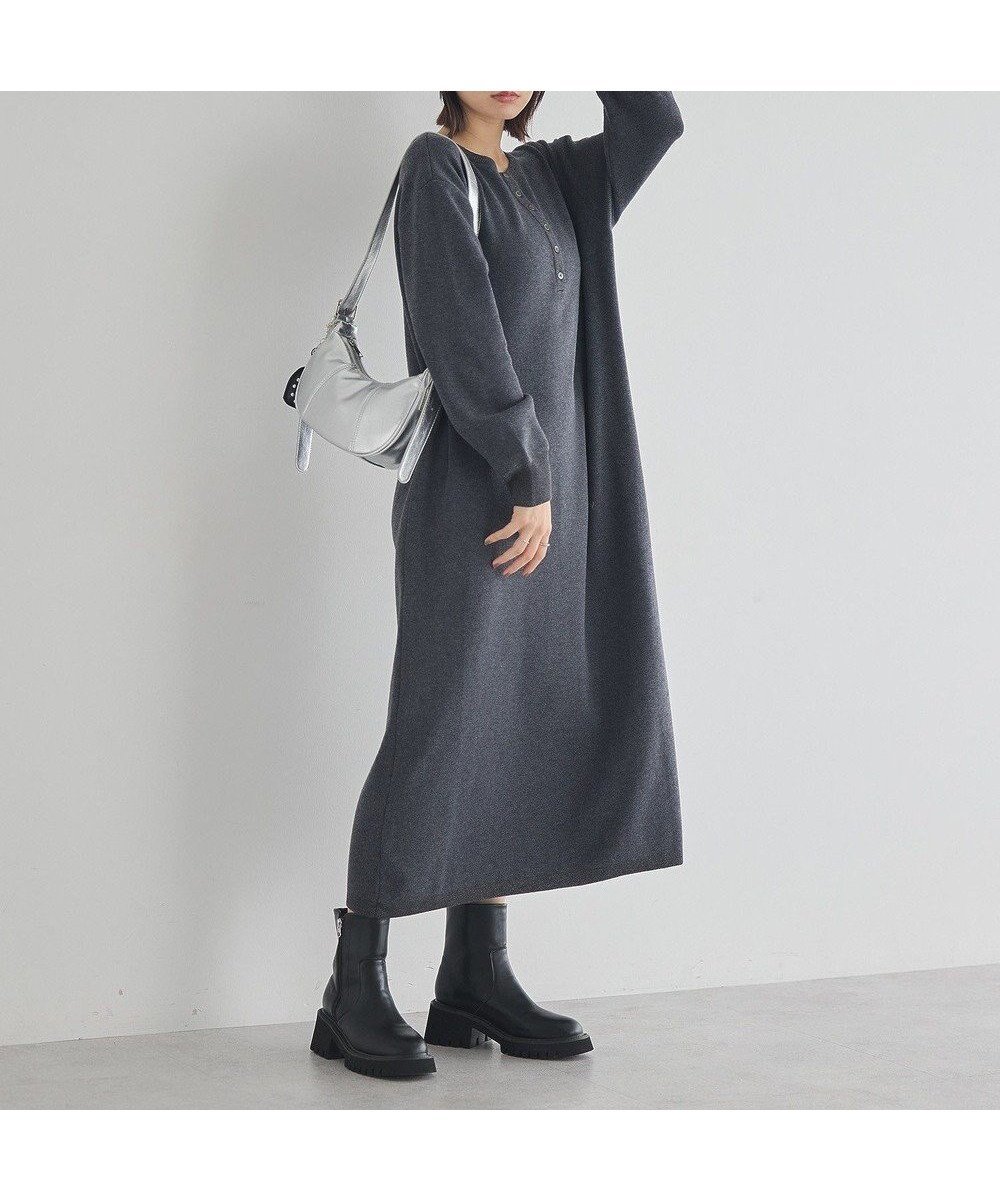 【アースミュージックアンドエコロジー/earth music&ecology】のソウバリヘンリーニットワンピース 人気、トレンドファッション・服の通販 founy(ファニー) 　ファッション　Fashion　レディースファッション　Fashion for Women　ワンピース　Dresses　ニットワンピース　Knit Dresses　ジャケット　Jacket, Outerwear　ポケット　Pocket, Pocket Detail　A/W・秋冬　Autumn/Winter　 other-1|ID: prp329100004807725 ipo3291000000034888381