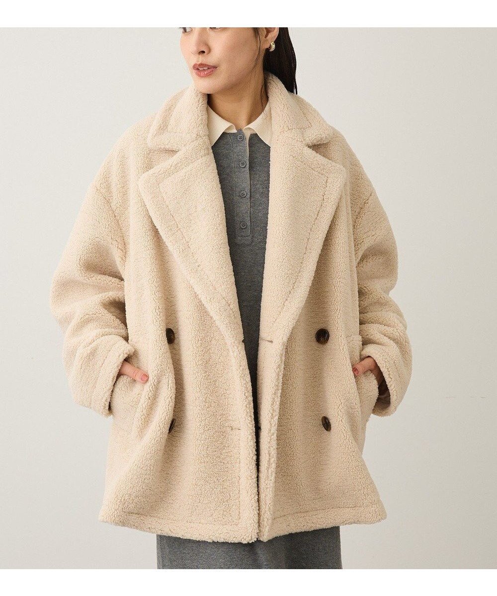 【クラフトスタンダードブティック/CRAFT STANDARD BOUTIQUE】のダブルボアミディコート 人気、トレンドファッション・服の通販 founy(ファニー) 　ファッション　Fashion　レディースファッション　Fashion for Women　アウター　Coat / Outerwear Collection　コート・ロングコート・ピーコート　Long Coats, Peacoats & More　レディースジャケット・軽アウター　Jackets　インナー　Innerwear　ジャケット　Jacket, Outerwear　スニーカー　Sneakers, Trainers　ダブル　Double, Double-Breasted　デニム　Denim, Jeans Material　ボックス　Boxy, Box Shape　ポケット　Pocket, Pocket Detail　防寒　Cold Protection, Winter-Ready　モコモコ　Fuzzy, Fluffy　リラックス　Relax, Relaxed Fit　A/W・秋冬　Autumn/Winter　エレガント 上品　Elegant　 other-1|ID: prp329100004807730 ipo3291000000034888396