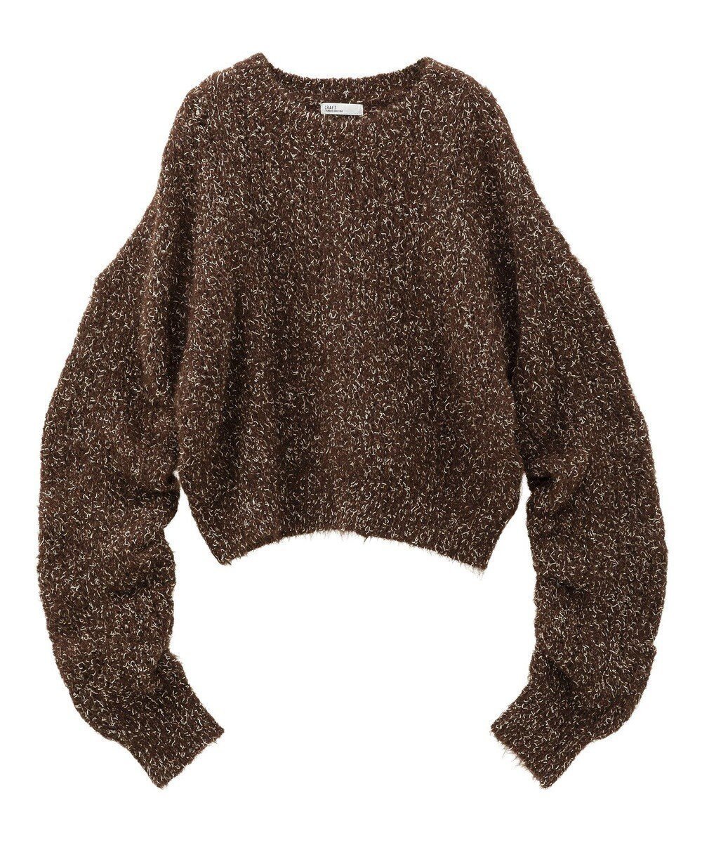 【クラフトスタンダードブティック/CRAFT STANDARD BOUTIQUE】のシャーリングスリーブニットプルオーバー インテリア・キッズ・メンズ・レディースファッション・服の通販 founy(ファニー) ファッション Fashion レディースファッション Fashion for Women トップス・カットソー Cut & Sew Tops ニット Knit Tops & Sweaters カジュアルプルオーバー・ニットトップス Pullovers & Knit Tops / Casual Pullovers シャーリング Shirring, Ruched ショート Short, Short Length スニーカー Sneakers, Trainers スリーブ Sleeve, Long Sleeve / Short Sleeve セーター Sweater, Knitwear ダウン Down, Puffer トレンド Trend, Trending Now ネップ Nepp, Slub Yarn バランス Balance, Style Balance ボトム Bottoms, Lower Wear ポケット Pocket, Pocket Detail メランジ Melange, Mixed Yarn ワイド Wide, Wide Fit A/W・秋冬 Autumn/Winter Brown|ID: prp329100004807731 ipo3291000000034888403