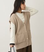 【クラフトスタンダードブティック/CRAFT STANDARD BOUTIQUE】のVネックオーバーサイズニットベスト Beige Mixture|ID: prp329100004807734 ipo3291000000035628049