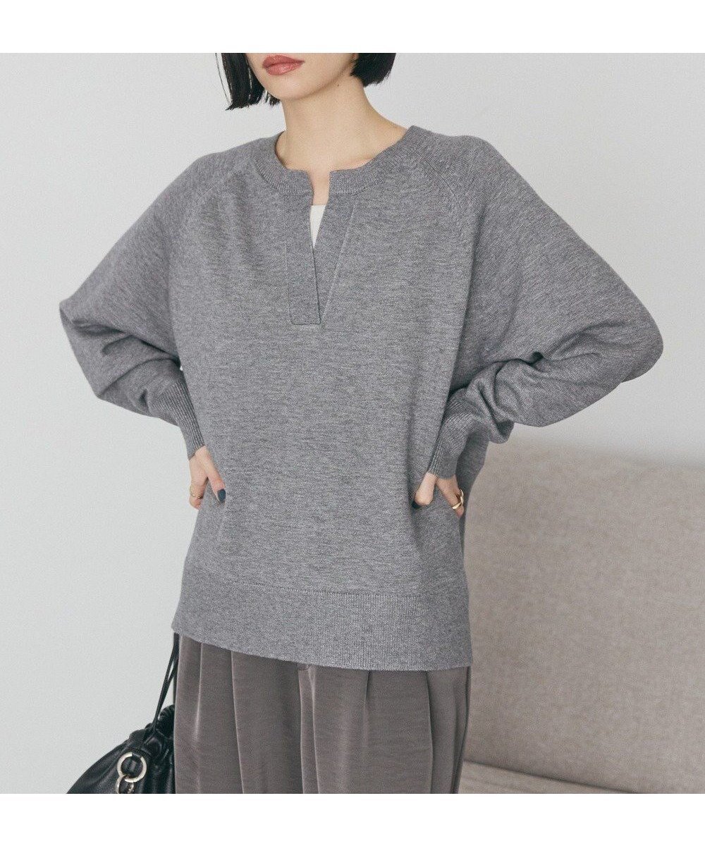 【アメリカンホリック/AMERICAN HOLIC】のバイパチカフタンラグランニットプルオーバー インテリア・キッズ・メンズ・レディースファッション・服の通販 founy(ファニー) 　ファッション　Fashion　レディースファッション　Fashion for Women　トップス・カットソー　Cut & Sew Tops　ニット　Knit Tops & Sweaters　カジュアルプルオーバー・ニットトップス　Pullovers & Knit Tops / Casual Pullovers　アメリカン　American Style　スタイリッシュ　Stylish, Fashionable　セーター　Sweater, Knitwear　人気　Popular, Best Seller　ポケット　Pocket, Pocket Detail　A/W・秋冬　Autumn/Winter　おすすめ　Recommended / Our Picks　Light Gray Mixture|ID: prp329100004807737 ipo3291000000034888425