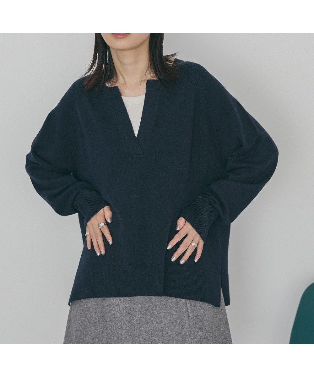 【アメリカンホリック/AMERICAN HOLIC】のバイパチカフタンラグランニットプルオーバー インテリア・キッズ・メンズ・レディースファッション・服の通販 founy(ファニー) 　ファッション　Fashion　レディースファッション　Fashion for Women　トップス・カットソー　Cut & Sew Tops　ニット　Knit Tops & Sweaters　カジュアルプルオーバー・ニットトップス　Pullovers & Knit Tops / Casual Pullovers　アメリカン　American Style　スタイリッシュ　Stylish, Fashionable　セーター　Sweater, Knitwear　人気　Popular, Best Seller　ポケット　Pocket, Pocket Detail　A/W・秋冬　Autumn/Winter　おすすめ　Recommended / Our Picks　Navy|ID: prp329100004807737 ipo3291000000034888427