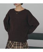 【アメリカンホリック/AMERICAN HOLIC】のバイパチ前振りニットプルオーバー Brown|ID: prp329100004807738 ipo3291000000035608255