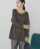 【アメリカンホリック/AMERICAN HOLIC】の起毛バイカラーニットプルオーバー 人気、トレンドファッション・服の通販 founy(ファニー) ファッション Fashion レディースファッション Fashion for Women トップス・カットソー Cut & Sew Tops ニット Knit Tops & Sweaters カジュアルプルオーバー・ニットトップス Pullovers & Knit Tops / Casual Pullovers アメリカン American Style シンプル Simple, Minimal スタイリッシュ Stylish, Fashionable スリット Slit, Slit Detail セーター Sweater, Knitwear フォルム Silhouette, Form ボトム Bottoms, Lower Wear ポケット Pocket, Pocket Detail リラックス Relax, Relaxed Fit A/W・秋冬 Autumn/Winter おすすめ Recommended / Our Picks thumbnail Brown|ID: prp329100004807741 ipo3291000000034888448