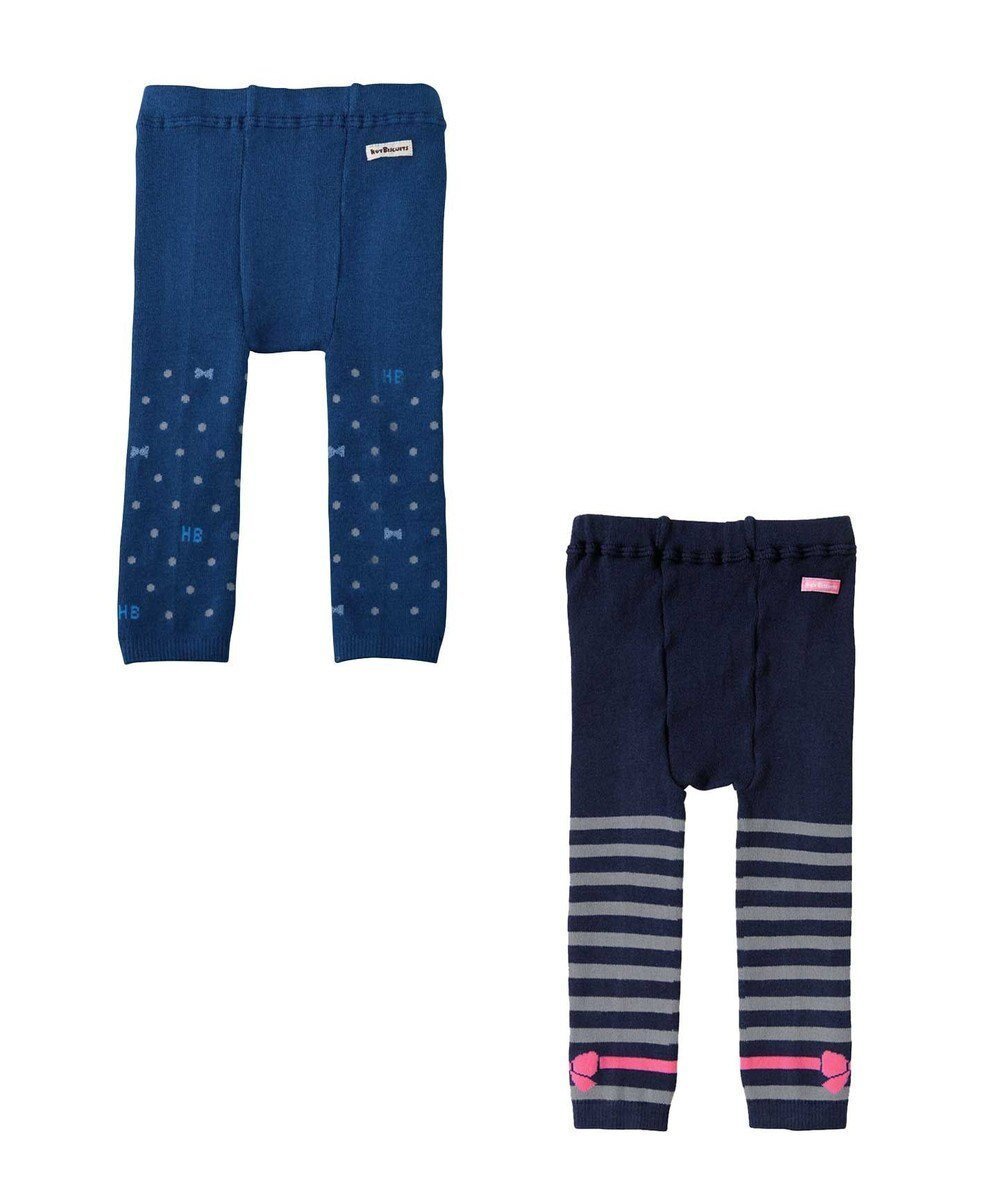 【ミキハウスホットビスケッツ/MIKI HOUSE HOT BISCUITS / KIDS】のレギンス2枚セット インテリア・キッズ・メンズ・レディースファッション・服の通販 founy(ファニー) 　ファッション　Fashion　キッズファッション　Fashion for Kids　おすすめ　Recommended / Our Picks　ギフト プレゼント　Gift / Present　ベビー　Baby, Babywear　レギンス　Leggings, Stretch Pants　夏　Summer　S/S・春夏　SS, Spring/Summer, Warm Season　A/W・秋冬　Autumn/Winter　紺×黒|ID: prp329100004807749 ipo3291000000034888471