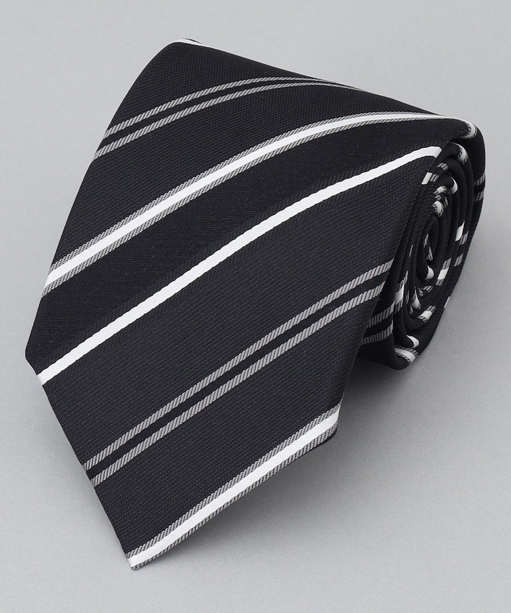 【五大陸/gotairiku / MEN】のGOTAIRIKU別注【日本製】シルク ネクタイ_ストライプ インテリア・キッズ・メンズ・レディースファッション・服の通販 founy(ファニー) 　ファッション　Fashion　メンズファッション　Fashion for Men　シルク　Silk, 100% Silk　シンプル　Simple, Minimal　ストライプ　Stripe, Striped Pattern　スーツ　Suit, Formalwear　別注　Limited Edition, Custom Order　モダン　Modern, Contemporary　日本製　Made In Japan　ブラック系1|ID: prp329100004807758 ipo3291000000034888513