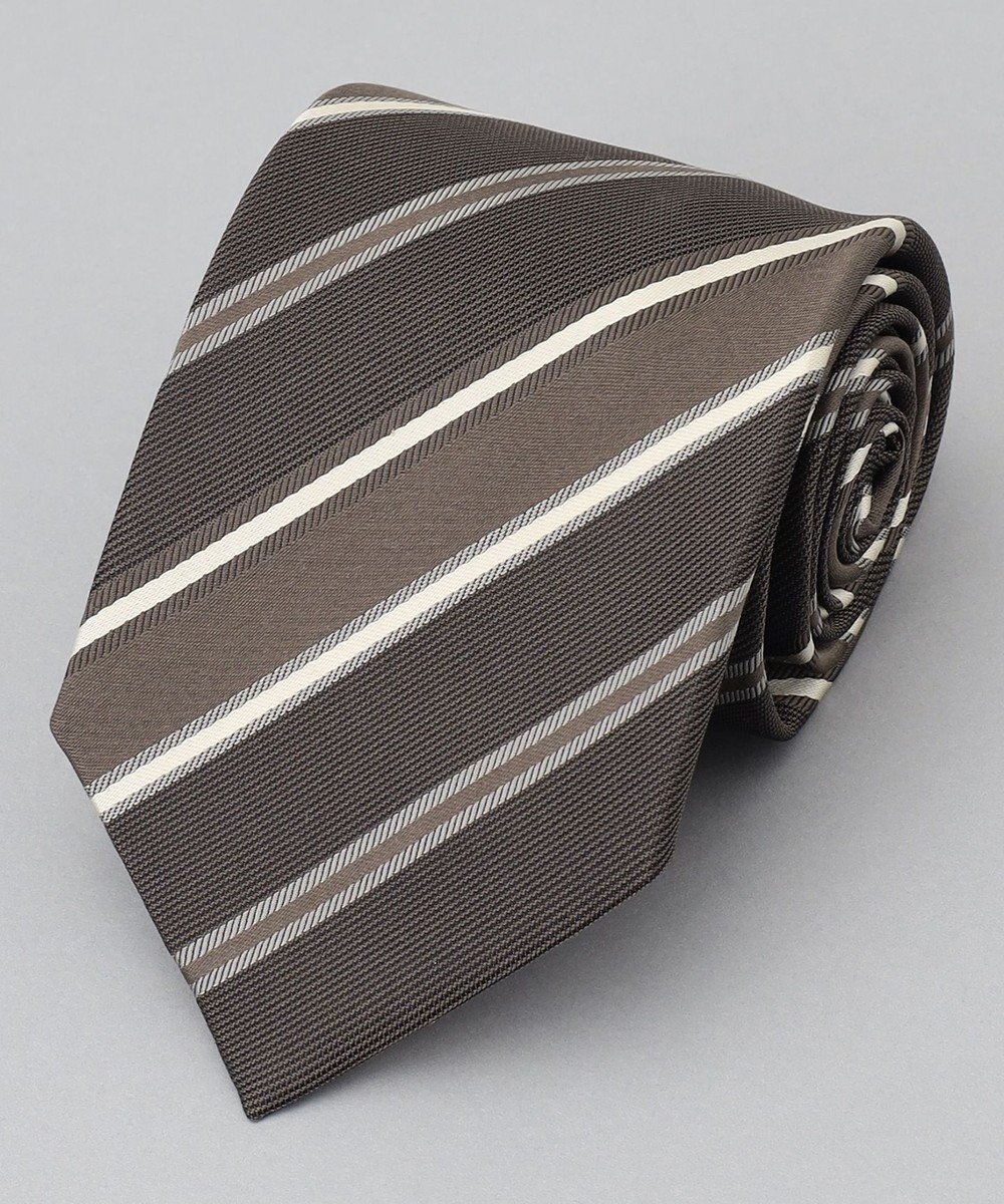 【五大陸/gotairiku / MEN】のGOTAIRIKU別注【日本製】シルク ネクタイ_ストライプ インテリア・キッズ・メンズ・レディースファッション・服の通販 founy(ファニー) 　ファッション　Fashion　メンズファッション　Fashion for Men　シルク　Silk, 100% Silk　シンプル　Simple, Minimal　ストライプ　Stripe, Striped Pattern　スーツ　Suit, Formalwear　別注　Limited Edition, Custom Order　モダン　Modern, Contemporary　日本製　Made In Japan　ブラウン系1|ID: prp329100004807758 ipo3291000000034888514