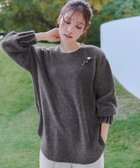 【ティアクラッセ/Tiaclasse】の袖タックニットプルオーバー チャコールグレー|ID: prp329100004807765 ipo3291000000034888551