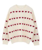 【グリーンパークス/Green Parks】の・swing by ハートジャカードクルーニット 人気、トレンドファッション・服の通販 founy(ファニー) ファッション Fashion レディースファッション Fashion for Women トップス・カットソー Cut & Sew Tops ニット Knit Tops & Sweaters おすすめ Recommended / Our Picks インナー Innerwear セーター Sweater, Knitwear フェミニン Feminine, Girly ポケット Pocket, Pocket Detail リラックス Relax, Relaxed Fit A/W・秋冬 Autumn/Winter thumbnail Ivory|ID: prp329100004807768 ipo3291000000034888565