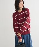 【グリーンパークス/Green Parks】の・swing by ハートジャカードクルーニット 人気、トレンドファッション・服の通販 founy(ファニー) ファッション Fashion レディースファッション Fashion for Women トップス・カットソー Cut & Sew Tops ニット Knit Tops & Sweaters おすすめ Recommended / Our Picks インナー Innerwear セーター Sweater, Knitwear フェミニン Feminine, Girly ポケット Pocket, Pocket Detail リラックス Relax, Relaxed Fit A/W・秋冬 Autumn/Winter thumbnail Bordeaux|ID: prp329100004807768 ipo3291000000034888567
