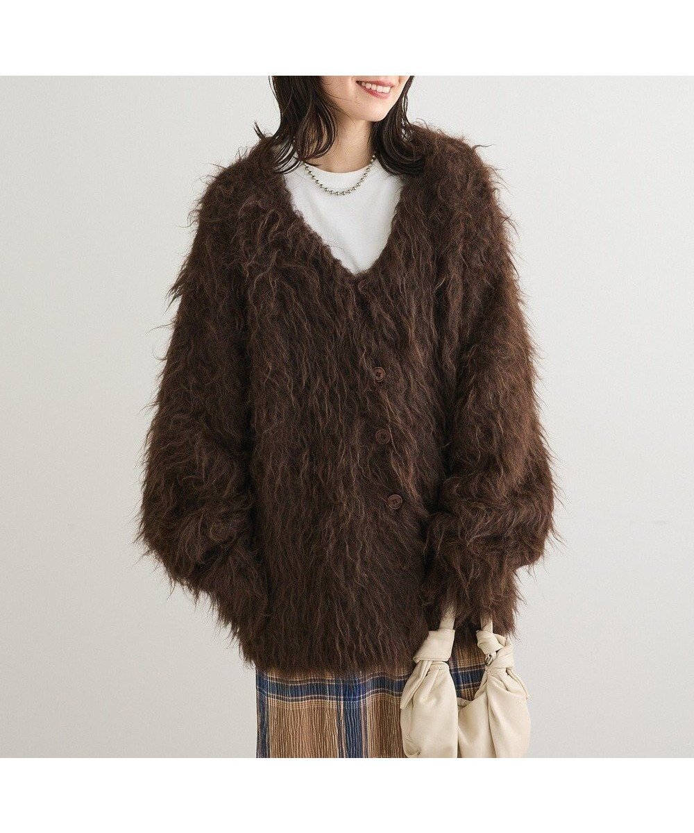 【グリーンパークス/Green Parks】の・swing by 2wayロング起毛カーディガ インテリア・キッズ・メンズ・レディースファッション・服の通販 founy(ファニー) ファッション Fashion レディースファッション Fashion for Women トップス・カットソー Cut & Sew Tops カーディガン・羽織り Layered Style Cardigans おすすめ Recommended / Our Picks インナー Innerwear カーディガン Cardigan, Knitwear デニム Denim, Jeans Material ボトム Bottoms, Lower Wear ポケット Pocket, Pocket Detail ロング Long, Long-Length A/W・秋冬 Autumn/Winter Brown|ID: prp329100004807772 ipo3291000000034888586