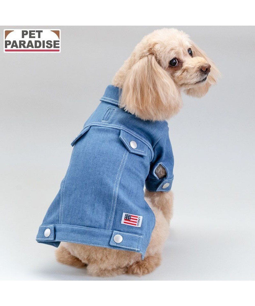【ペットパラダイス/PET PARADISE / GOODS】のJ.PRESS デニムジャケット 春 小型犬 インテリア・キッズ・メンズ・レディースファッション・服の通販 founy(ファニー) 　インディゴ　Indigo Denim　ジャケット　Jacket, Outerwear　デニム　Denim, Jeans Material　夏　Summer　春　Spring　S/S・春夏　SS, Spring/Summer, Warm Season　犬　Dog　ホーム・キャンプ・アウトドア・お取り寄せ　Home Living / Home & Lifestyle / Camping Gear / Outdoor Camping　ペットグッズ　Pet Supplies　ライトインディゴブルー|ID: prp329100004808774 ipo3291000000034898106