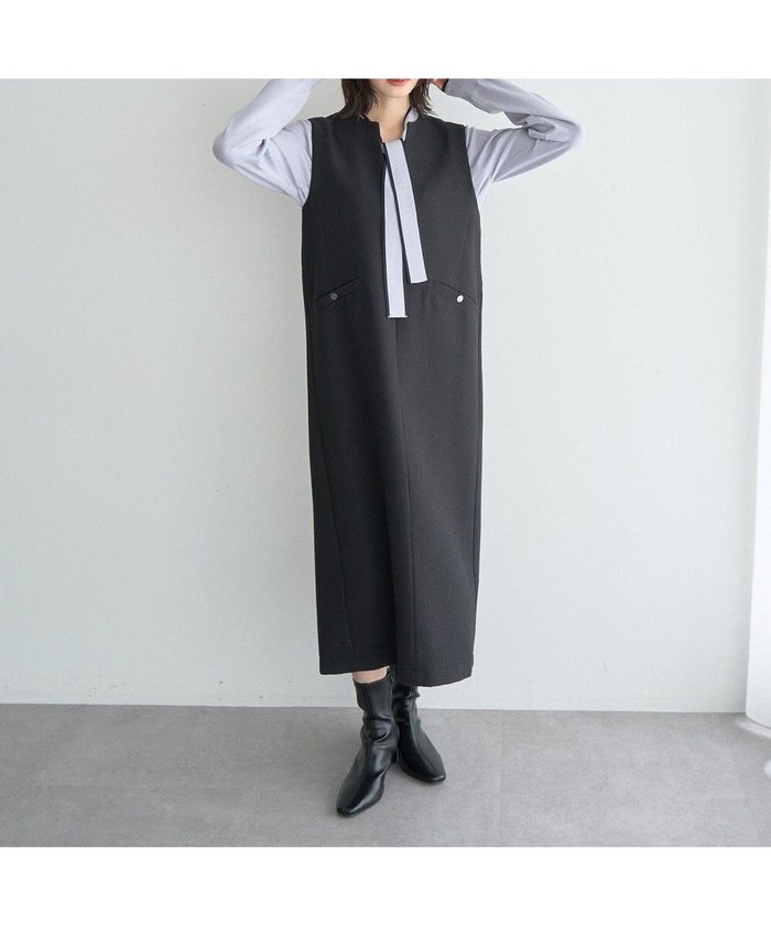 【イェッカ ヴェッカ/YECCA VECCA】のキーネックジャンスカ インテリア・キッズ・メンズ・レディースファッション・服の通販 founy(ファニー) https://founy.com/ ファッション Fashion レディースファッション Fashion for Women スカート Skirts クラシカル Classical, Vintage-Inspired ショート Short, Short Length シンプル Simple, Minimal ストレート Straight, Straight Cut ツイード Twill, Twill Weave ポケット Pocket, Pocket Detail A/W・秋冬 Autumn/Winter |ID: prp329100004808791 ipo3291000000034898169