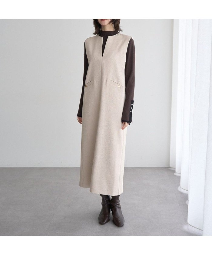 【イェッカ ヴェッカ/YECCA VECCA】のキーネックジャンスカ インテリア・キッズ・メンズ・レディースファッション・服の通販 founy(ファニー) https://founy.com/ ファッション Fashion レディースファッション Fashion for Women スカート Skirts クラシカル Classical, Vintage-Inspired ショート Short, Short Length シンプル Simple, Minimal ストレート Straight, Straight Cut ツイード Twill, Twill Weave ポケット Pocket, Pocket Detail A/W・秋冬 Autumn/Winter |ID: prp329100004808791 ipo3291000000034922557