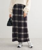 【グリーンパークス/Green Parks】の楊柳ベロアチェックIラインスカート Black|ID: prp329100004808796 ipo3291000000034898197