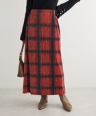 【グリーンパークス/Green Parks】の楊柳ベロアチェックIラインスカート Red|ID: prp329100004808796 ipo3291000000035629943