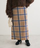 【グリーンパークス/Green Parks】の楊柳ベロアチェックIラインスカート Beige|ID: prp329100004808796 ipo3291000000035629945